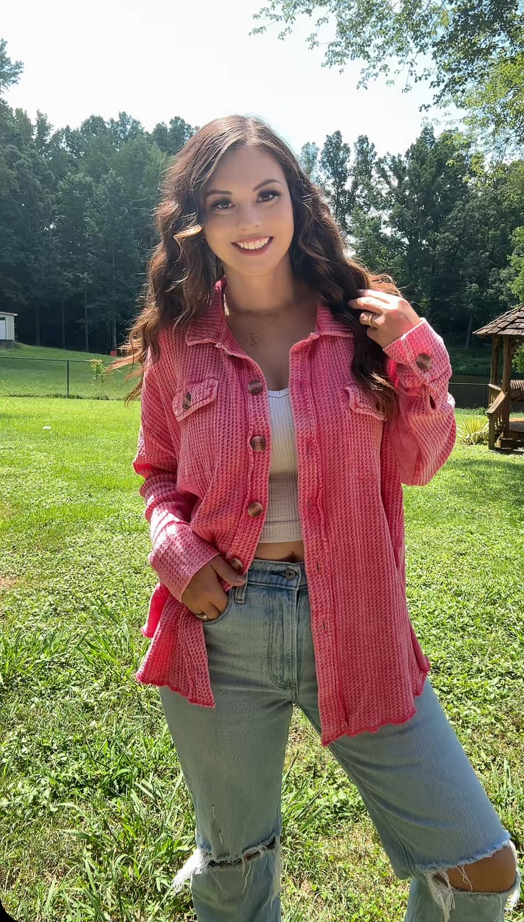To Pink To Care Button Up