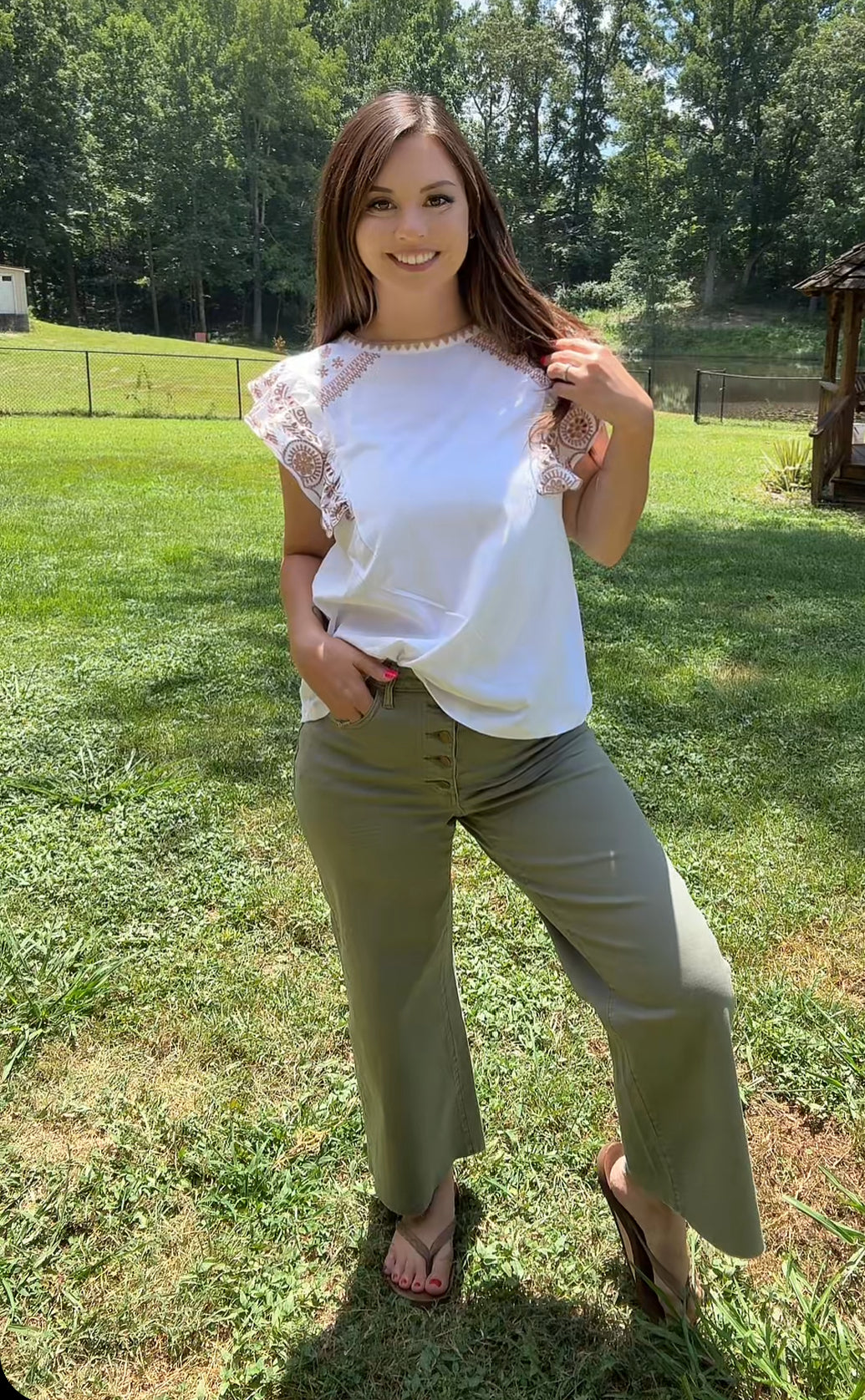 Darling Embroidered Top