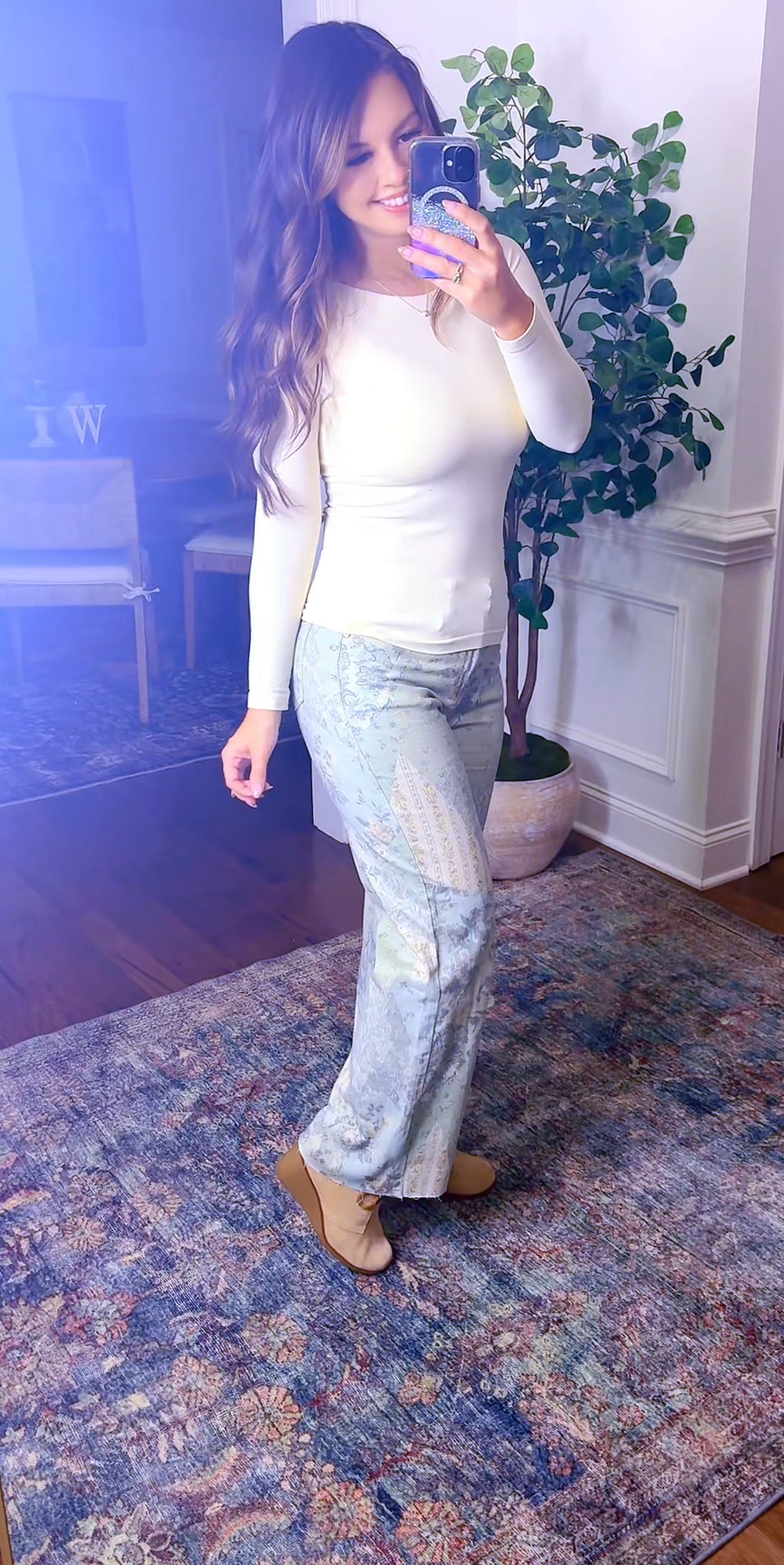 The Floral Staight Jeans