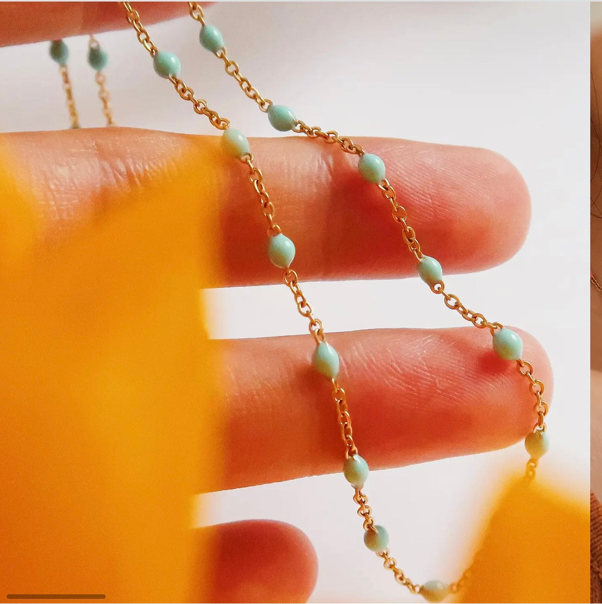 Teal Beaded Necklace