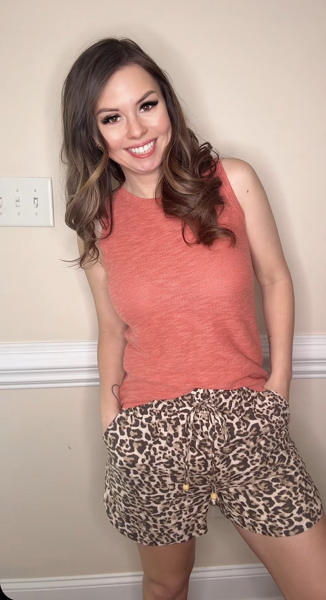 Leopard Linen Shorts