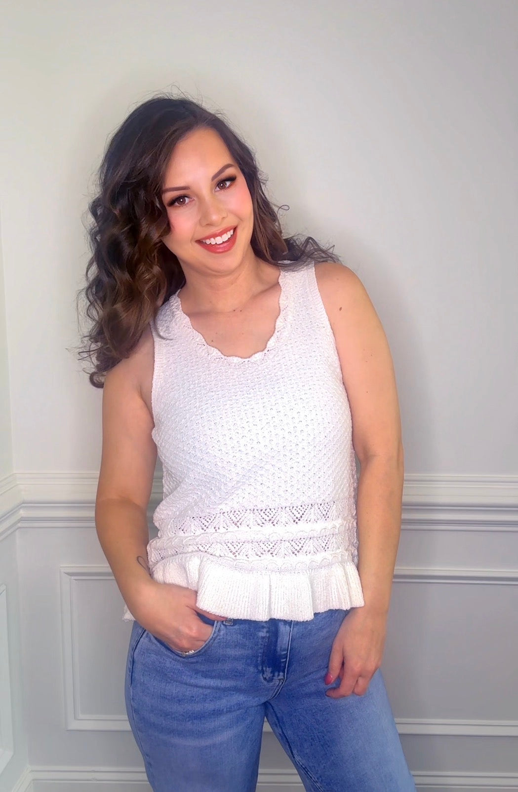 Ruffled Hemline Tank *Final Sale* *NonRefundable*