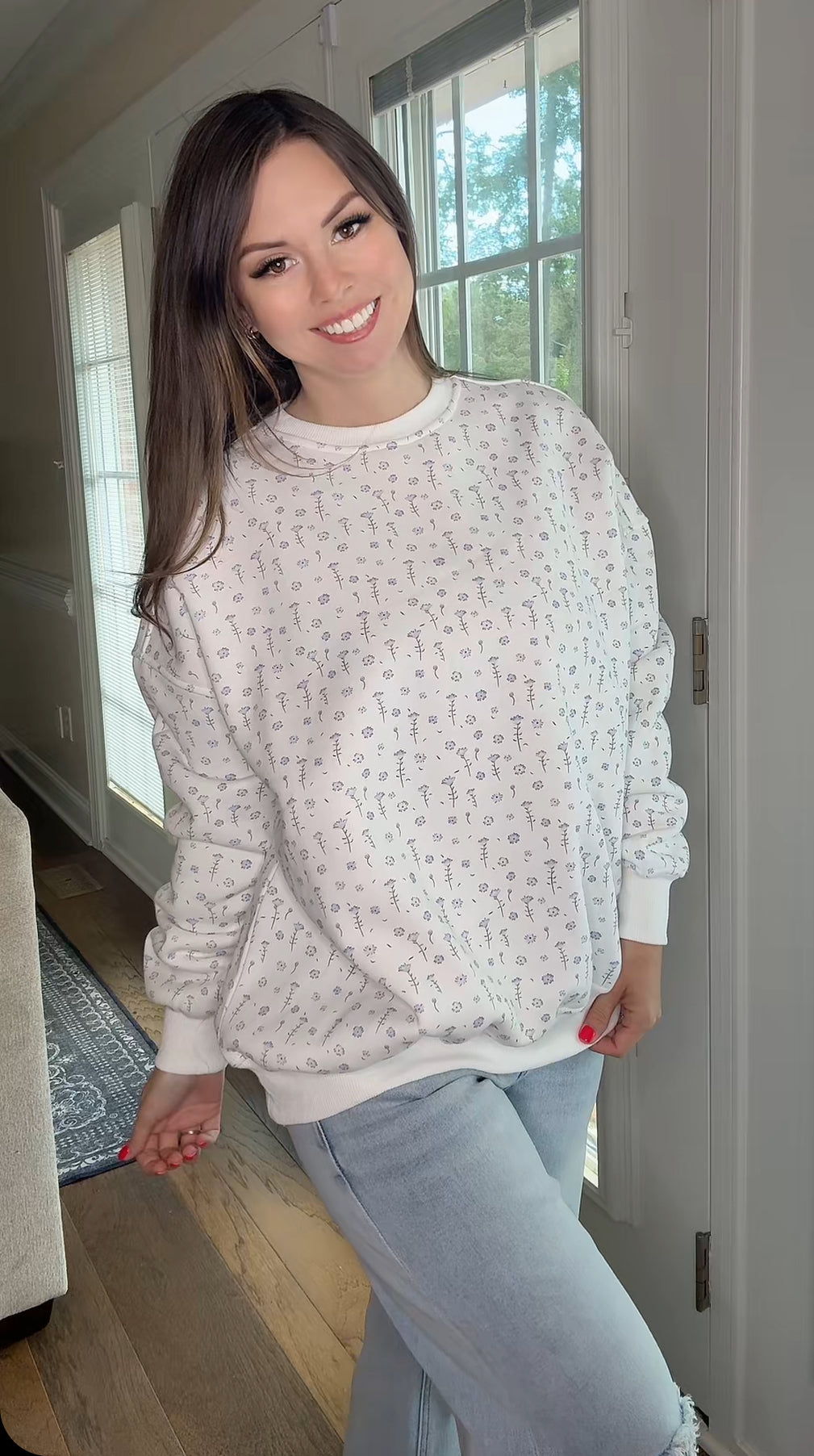 Darling Floral Pullover Sunkissed