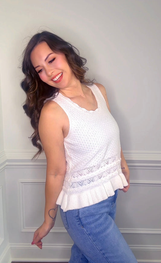 Ruffled Hemline Tank *Final Sale* *NonRefundable*