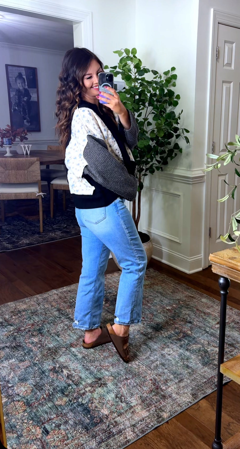 The Quilted Floral POL Top (2 Colors)