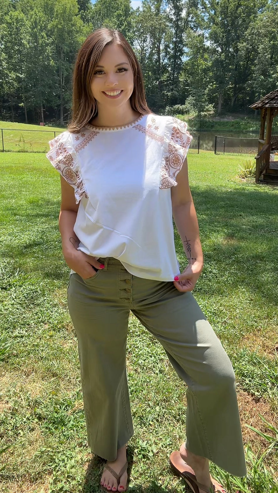 Darling Embroidered Top