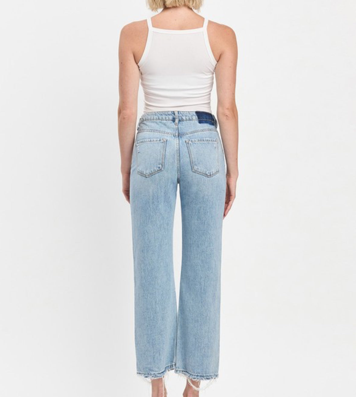 90's High Rise Slim Wide Denim Jeans