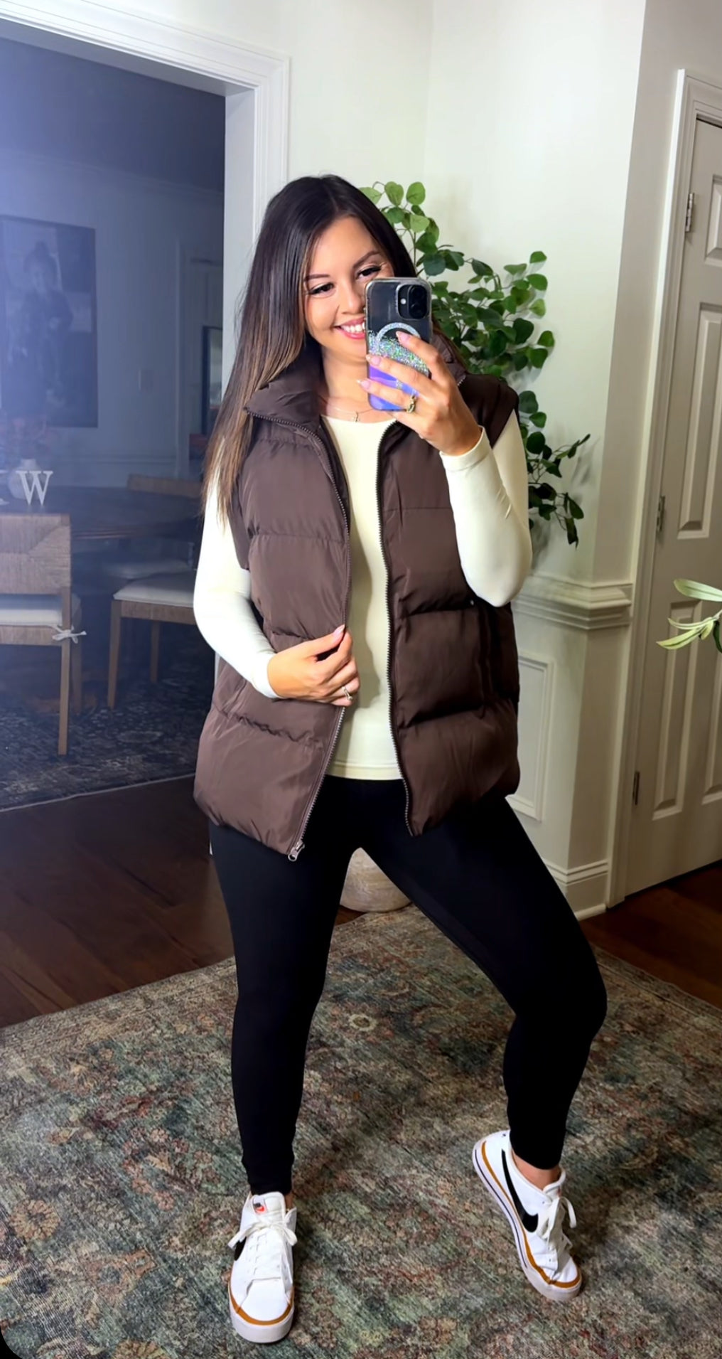 Fall Brown Puffer Vest