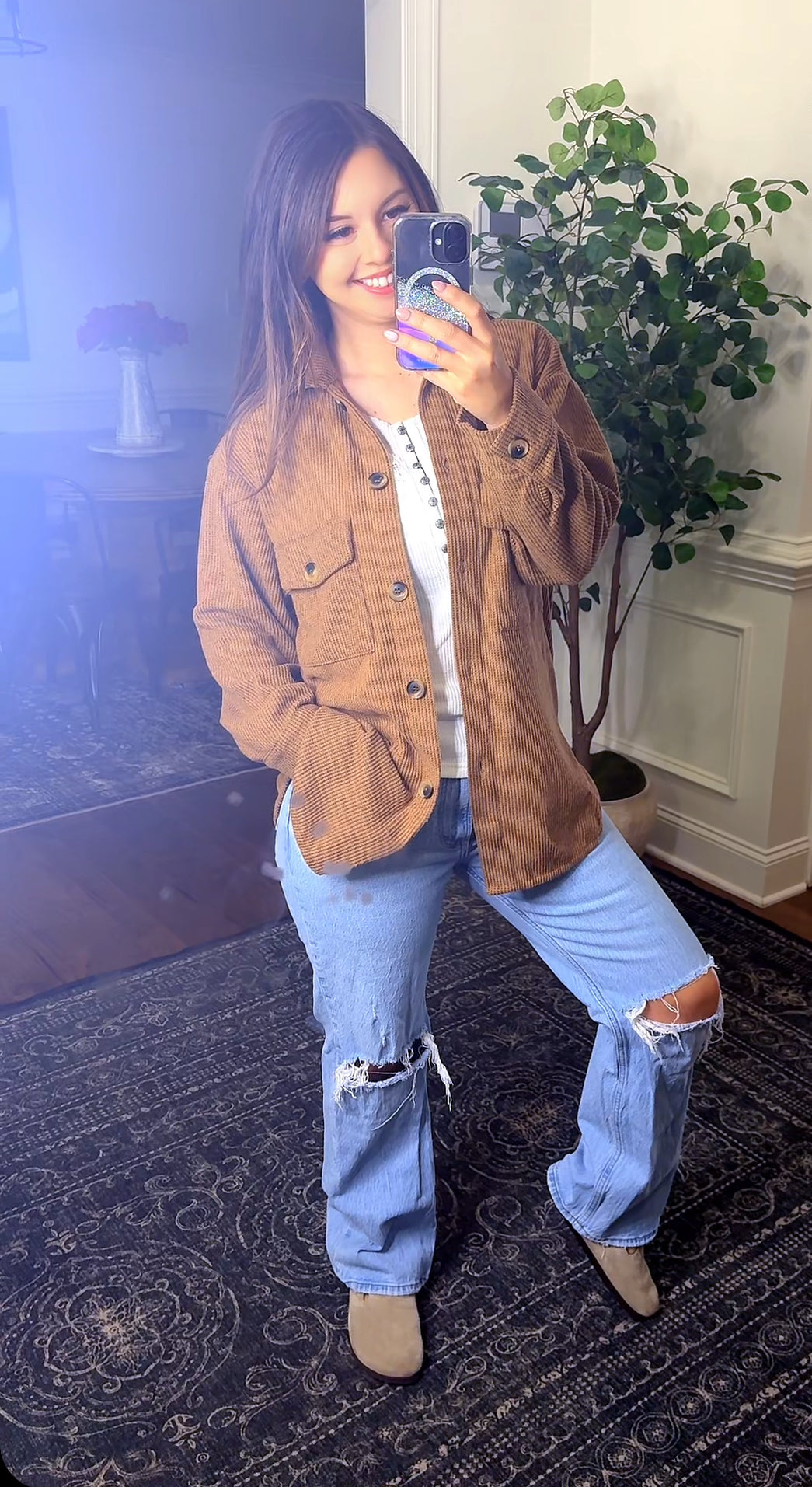 The Darling Button Up (Mocha)