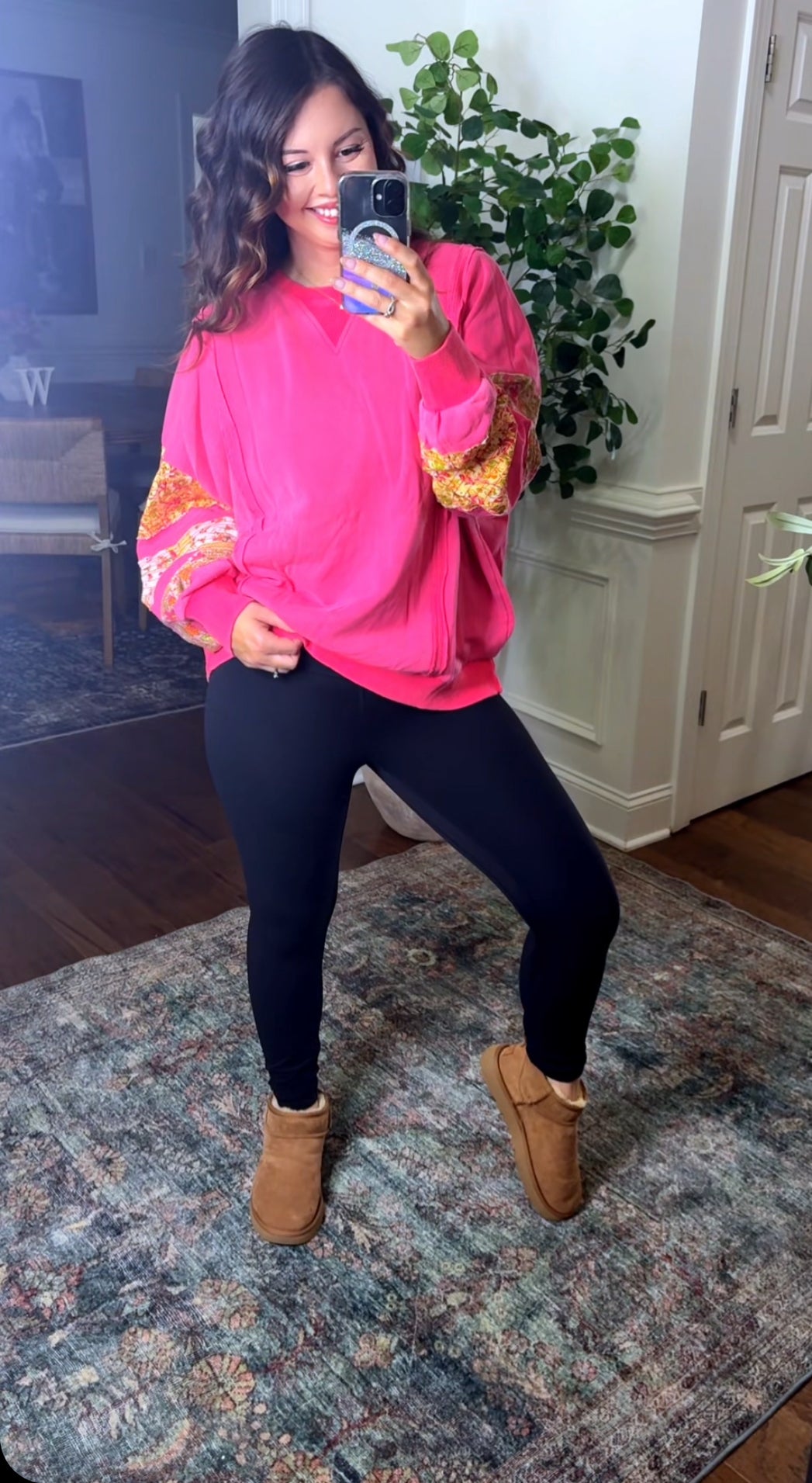 Mixed Prints Floral Pullover (2 Color)