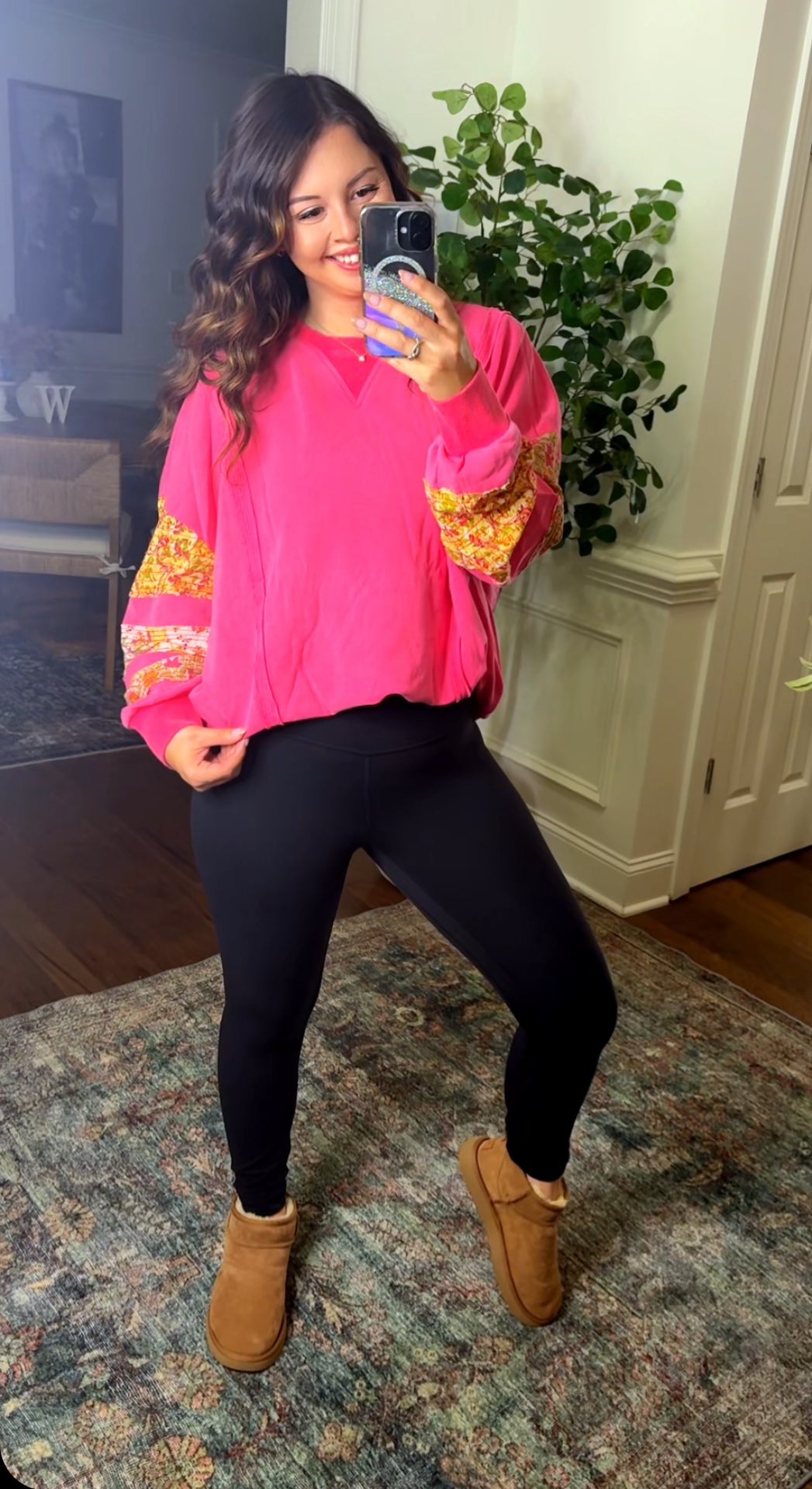 Mixed Prints Floral Pullover (2 Color)