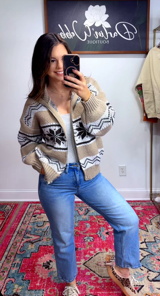 Snowflake My Winter Zip Up Jacket