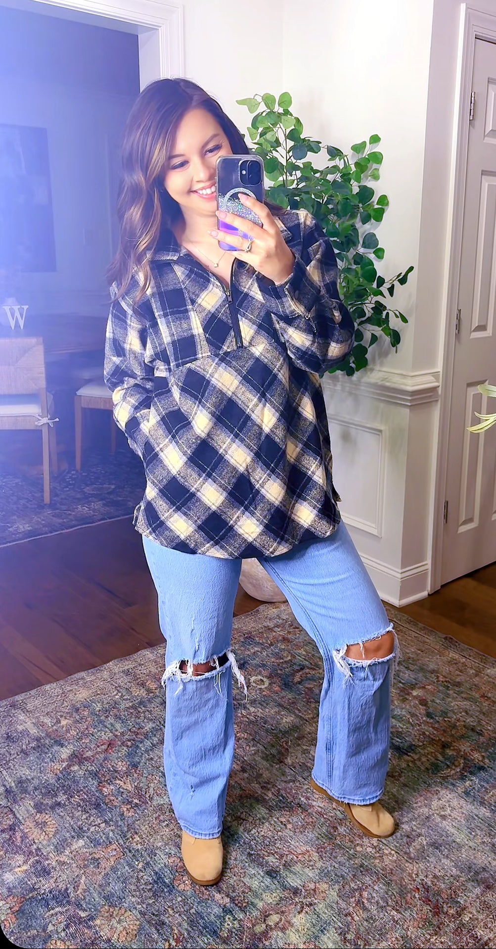 Plaid Darling Pullover