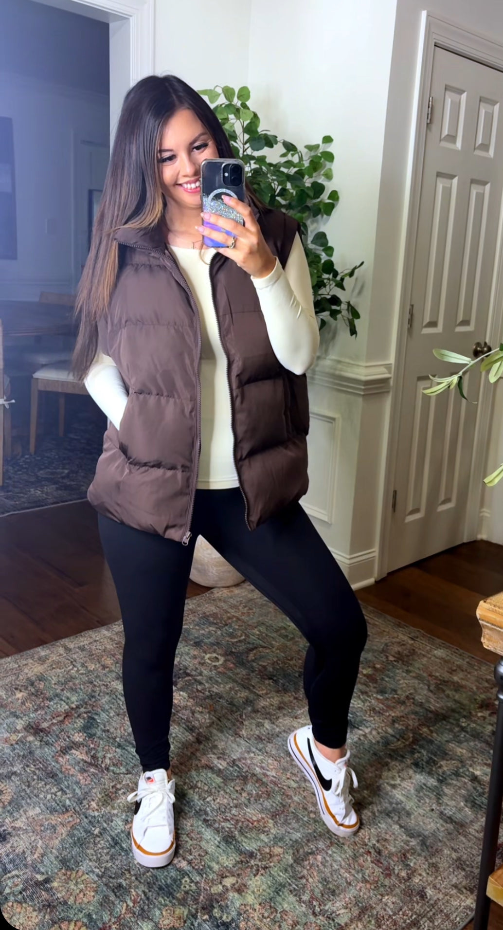 Fall Brown Puffer Vest