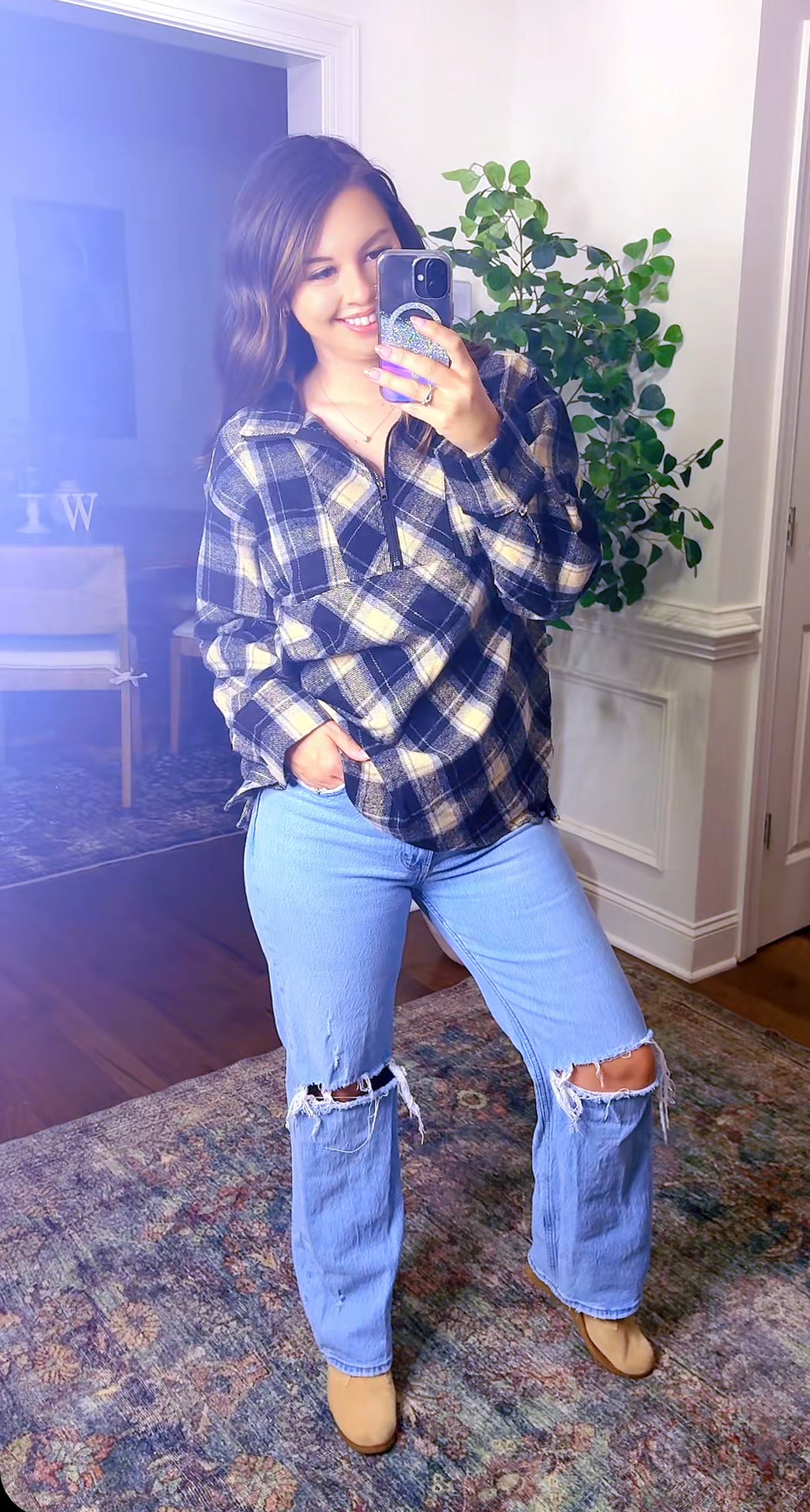 Plaid Darling Pullover