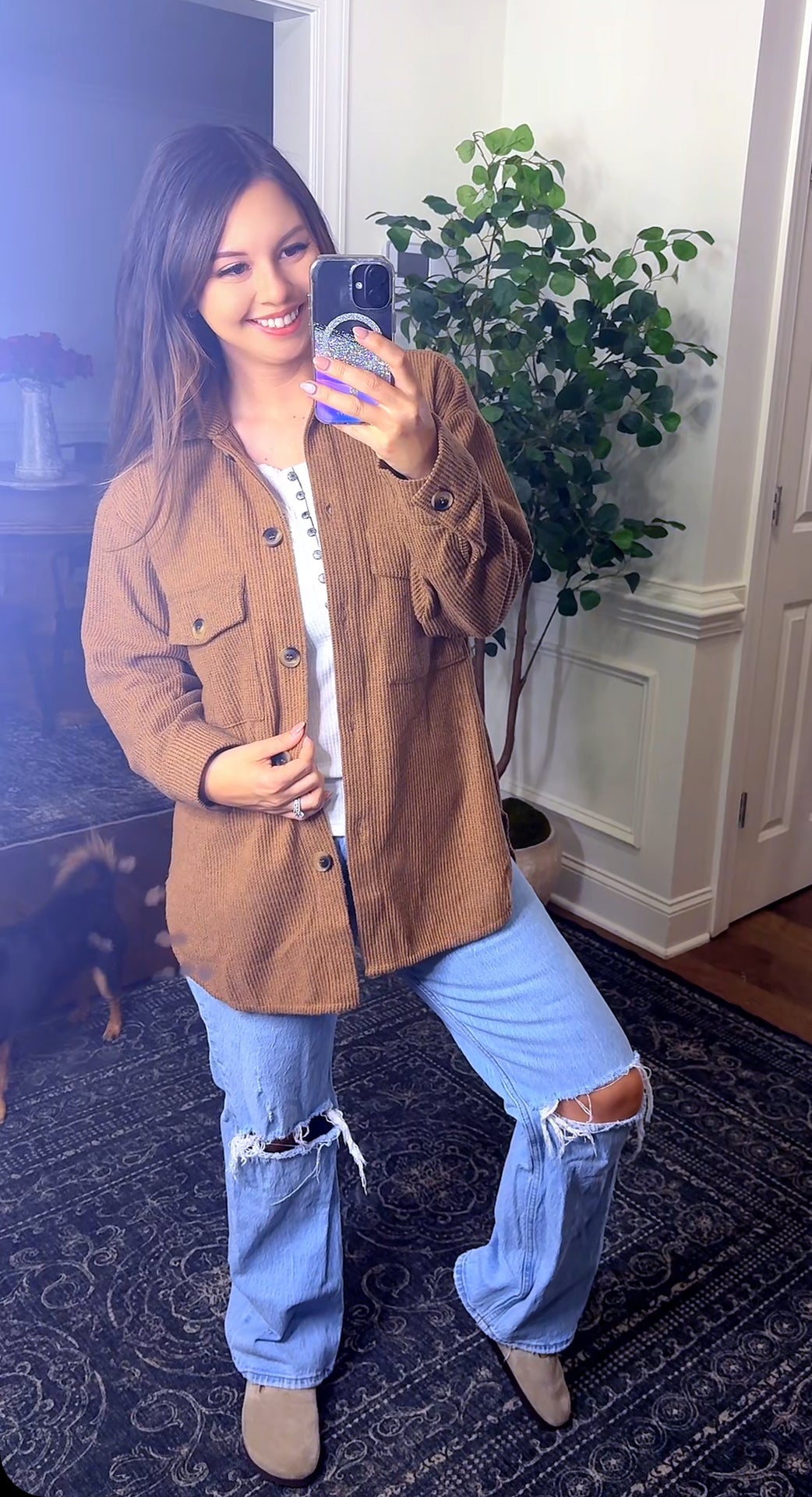 The Darling Button Up (Mocha)