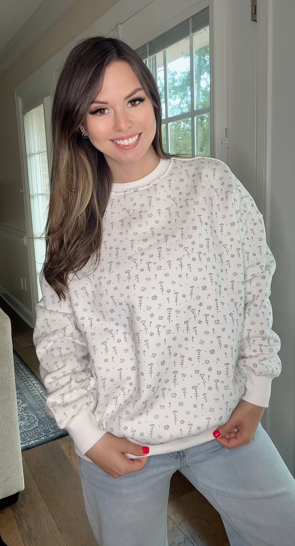 Darling Floral Pullover Sunkissed