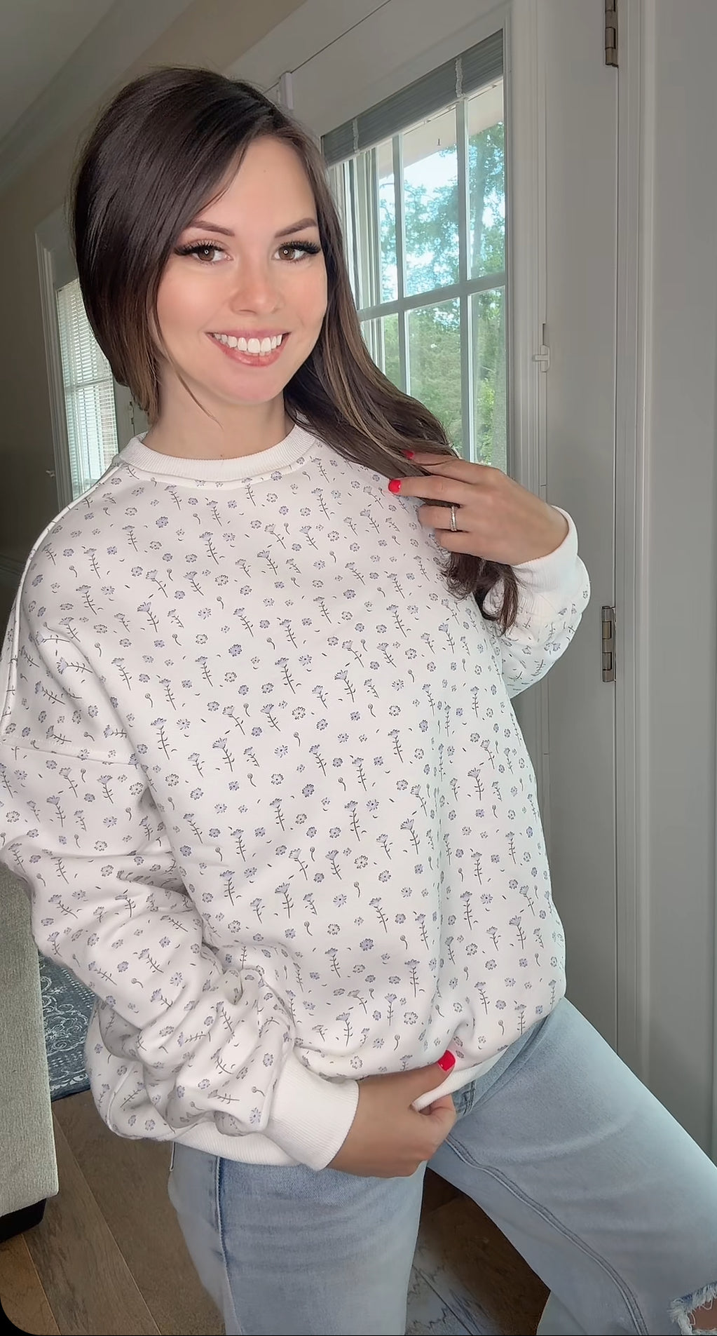 Darling Floral Pullover Sunkissed