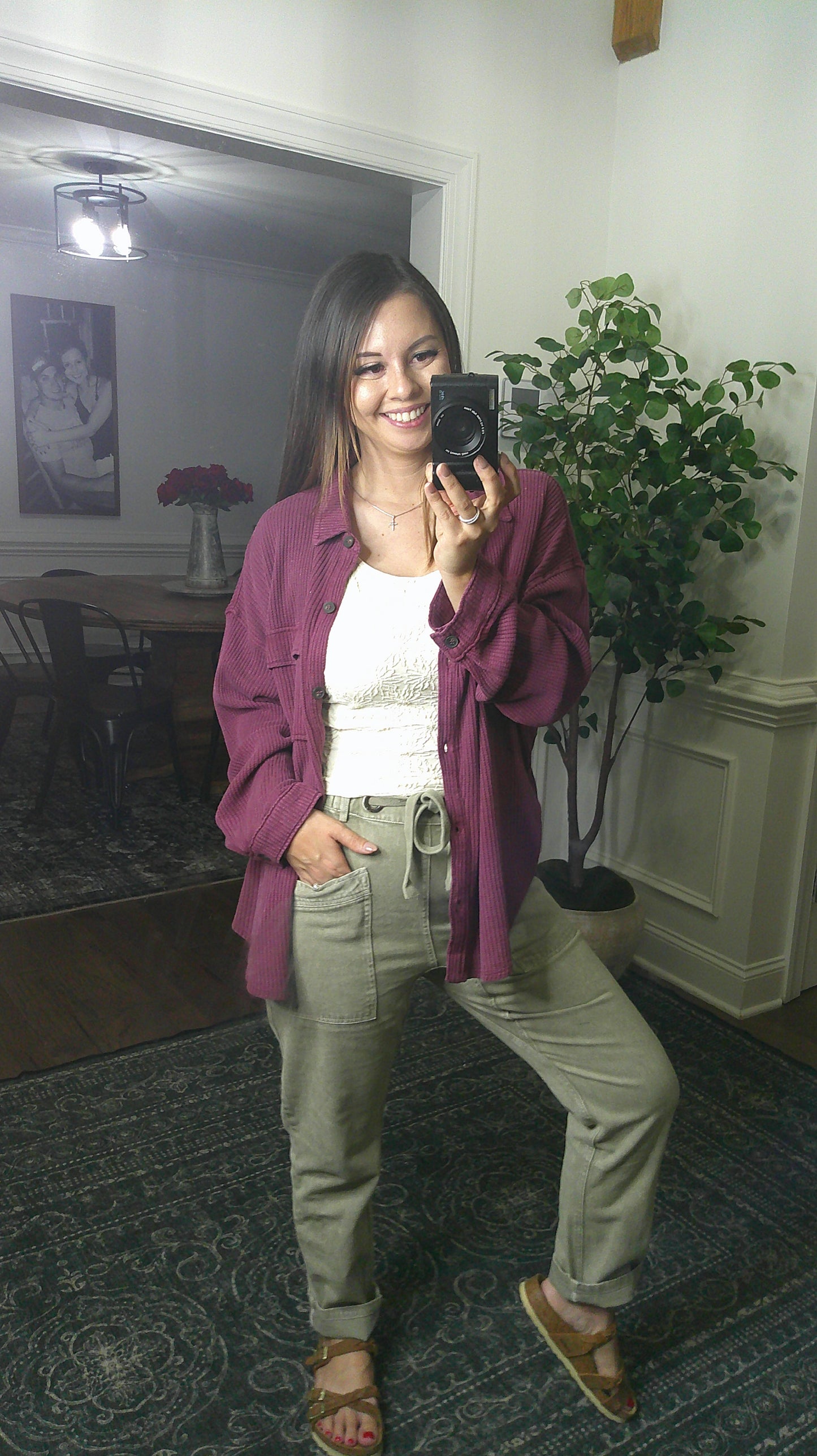 Your Go To Button Up (Black Cherry)