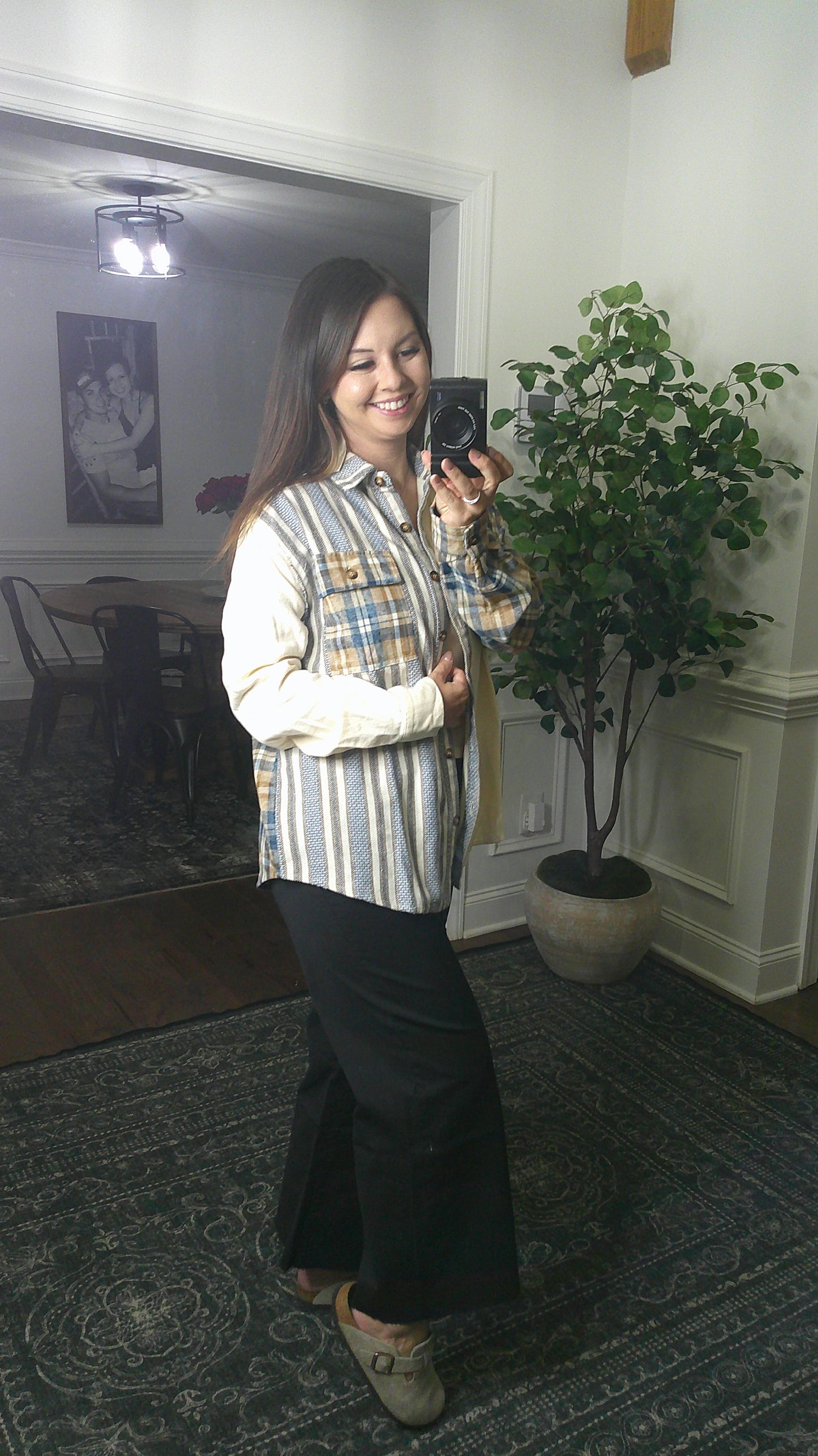A Star Above Neutral Button Up (Easel)