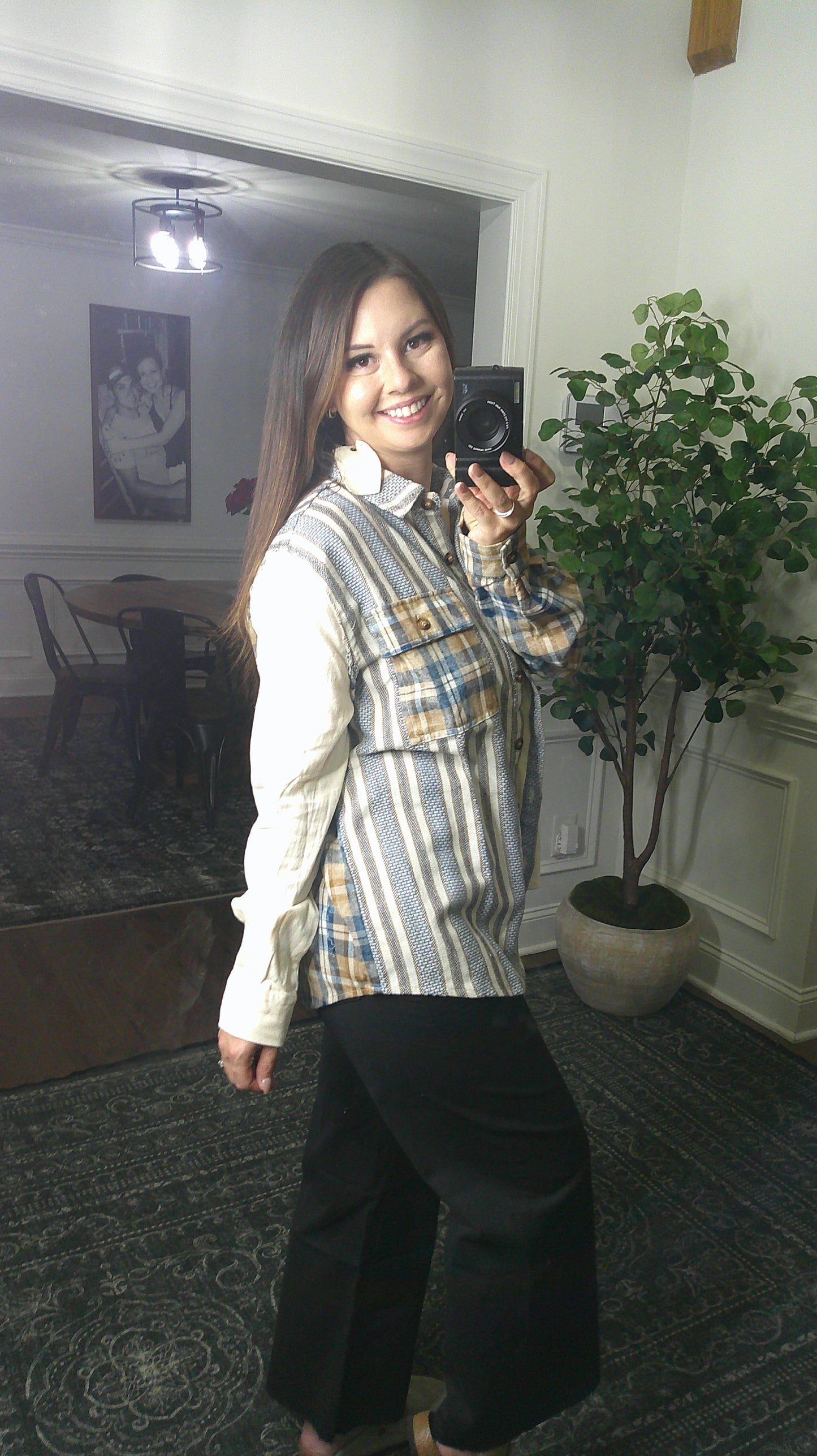 A Star Above Neutral Button Up (Easel)