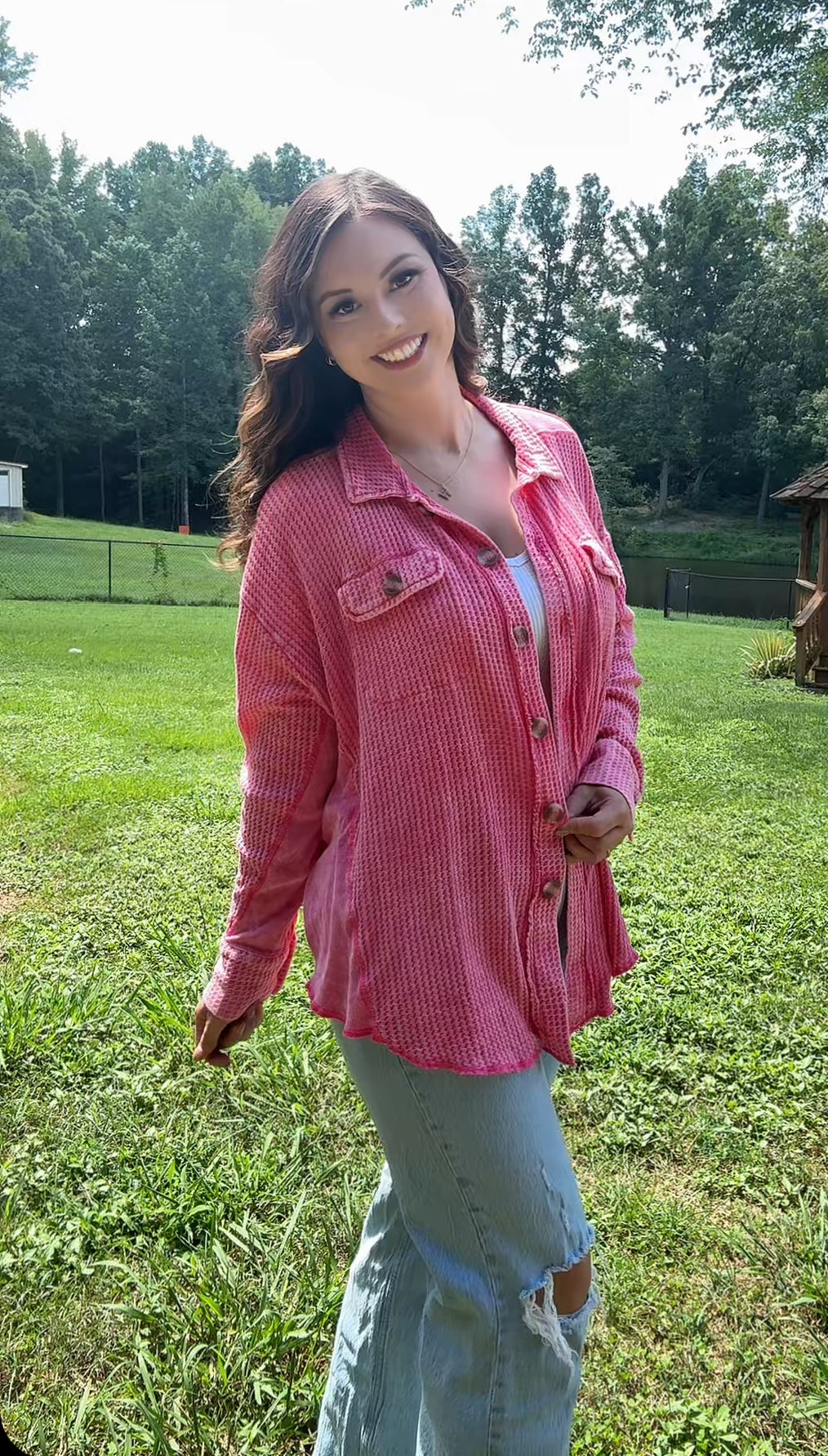 To Pink To Care Button Up