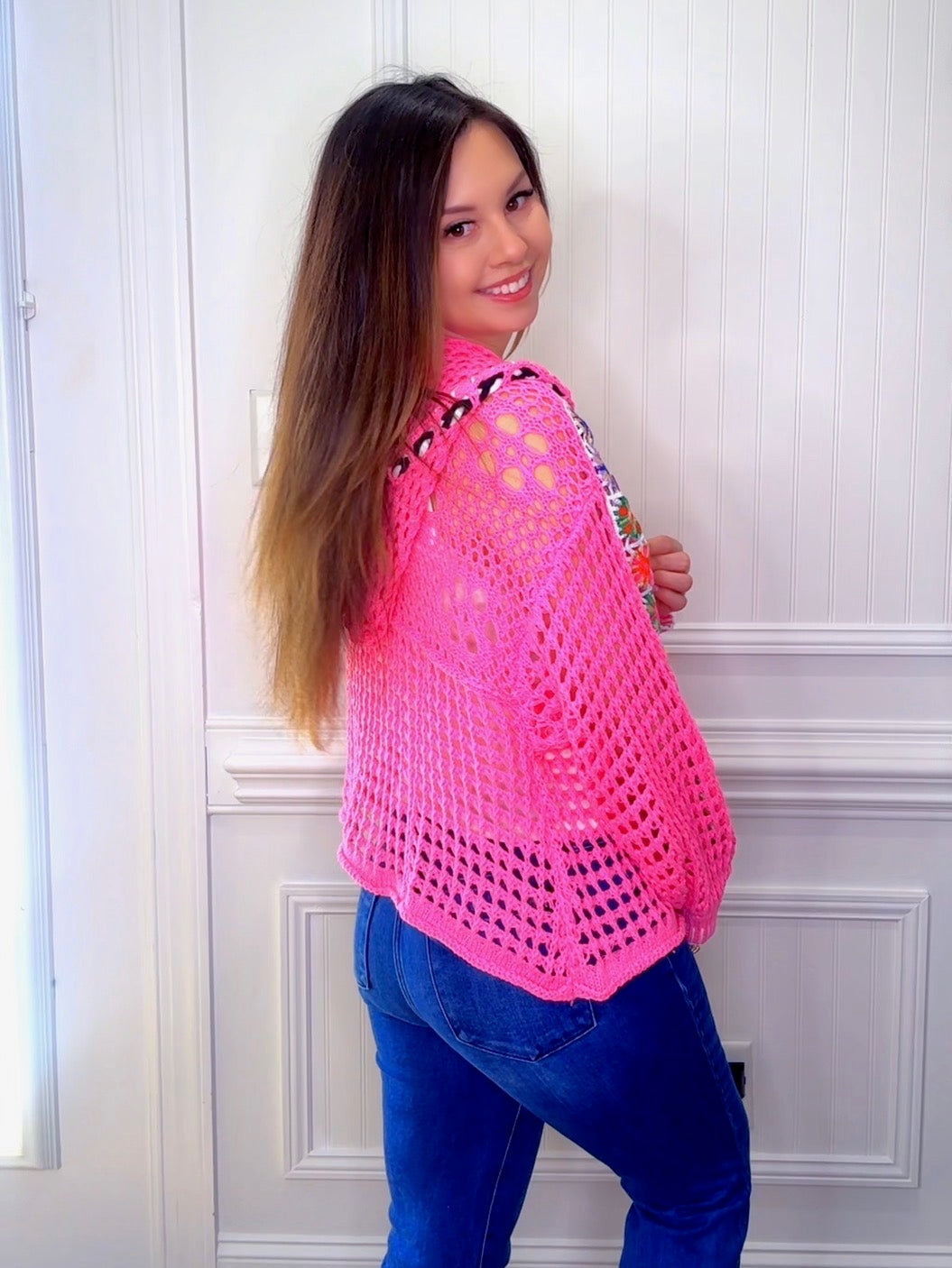 Pink Crochet Granny Squares