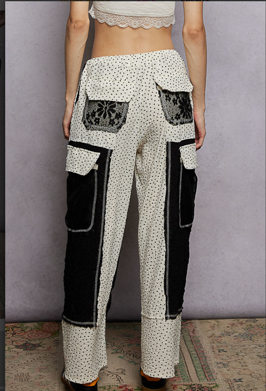 Black Lace Floral Pants