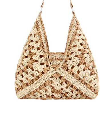Crochet Shoulder Bag (Tan)