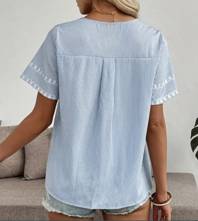 Stripes & Florals Button Up Top