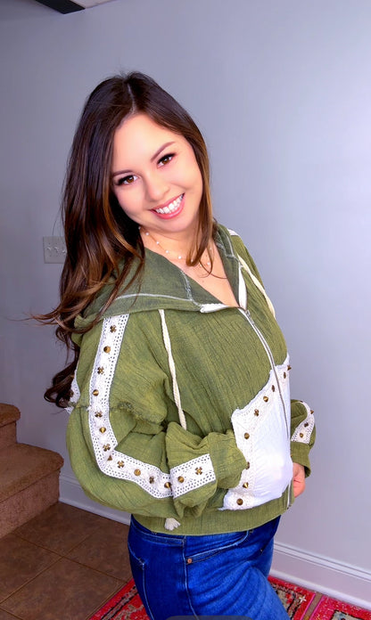 Olive Stud Jacket