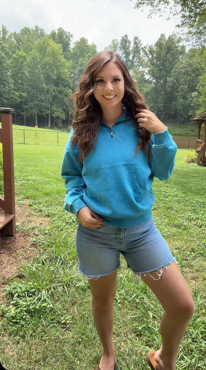 Cozy Pullover (Ocean Blue)