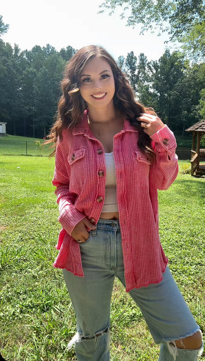 To Pink To Care Button Up