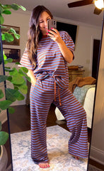 Things Between Brown and Blue Stripe Set
