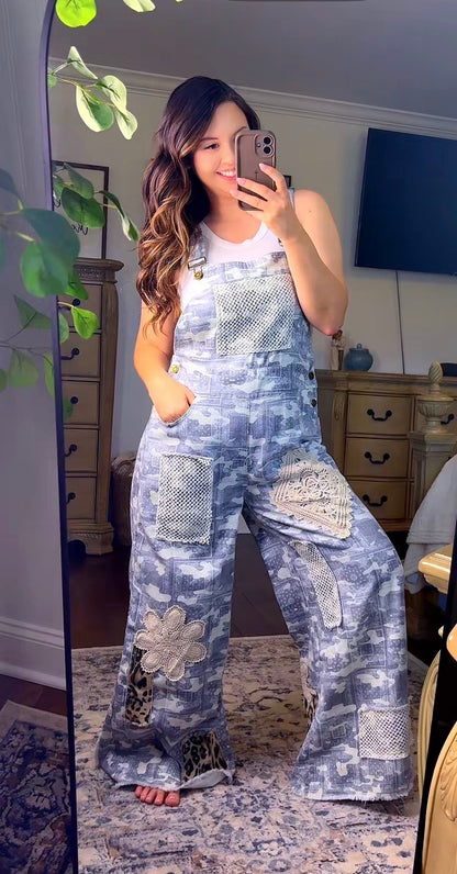 Almond Camo POL Overalls