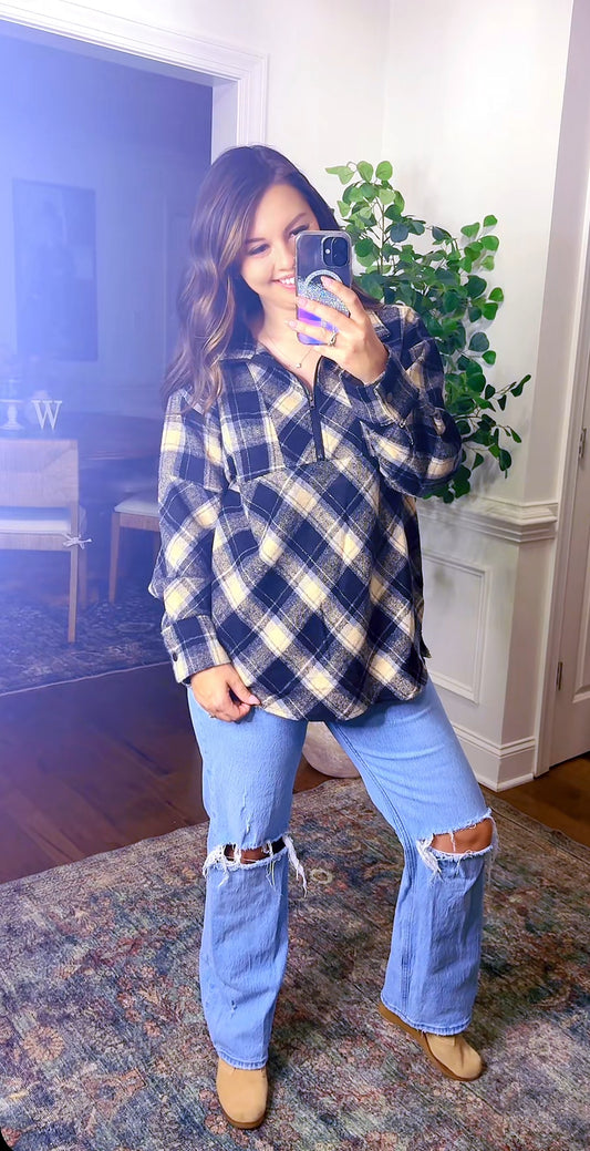 Plaid Darling Pullover