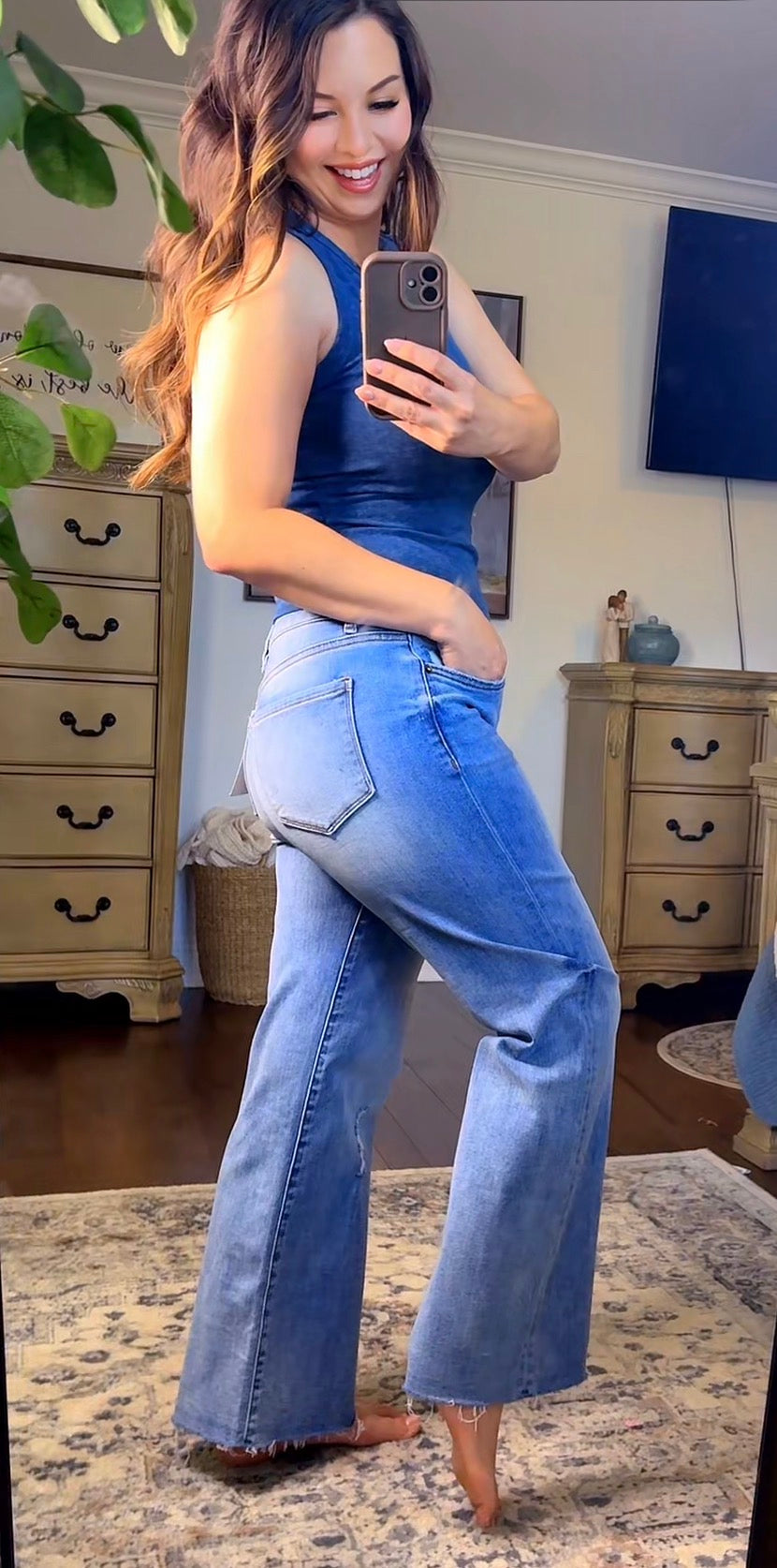 MID RISE Ankle WIDE LEG