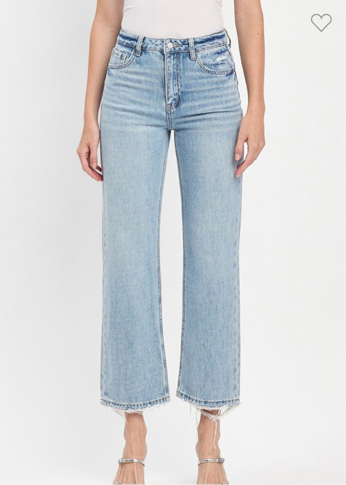 90's High Rise Slim Wide Denim Jeans