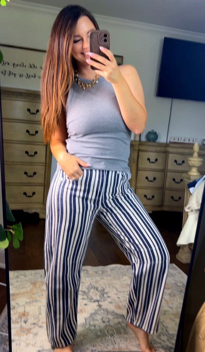 Coastal Barrel Stripe Pants Aaron & Amber