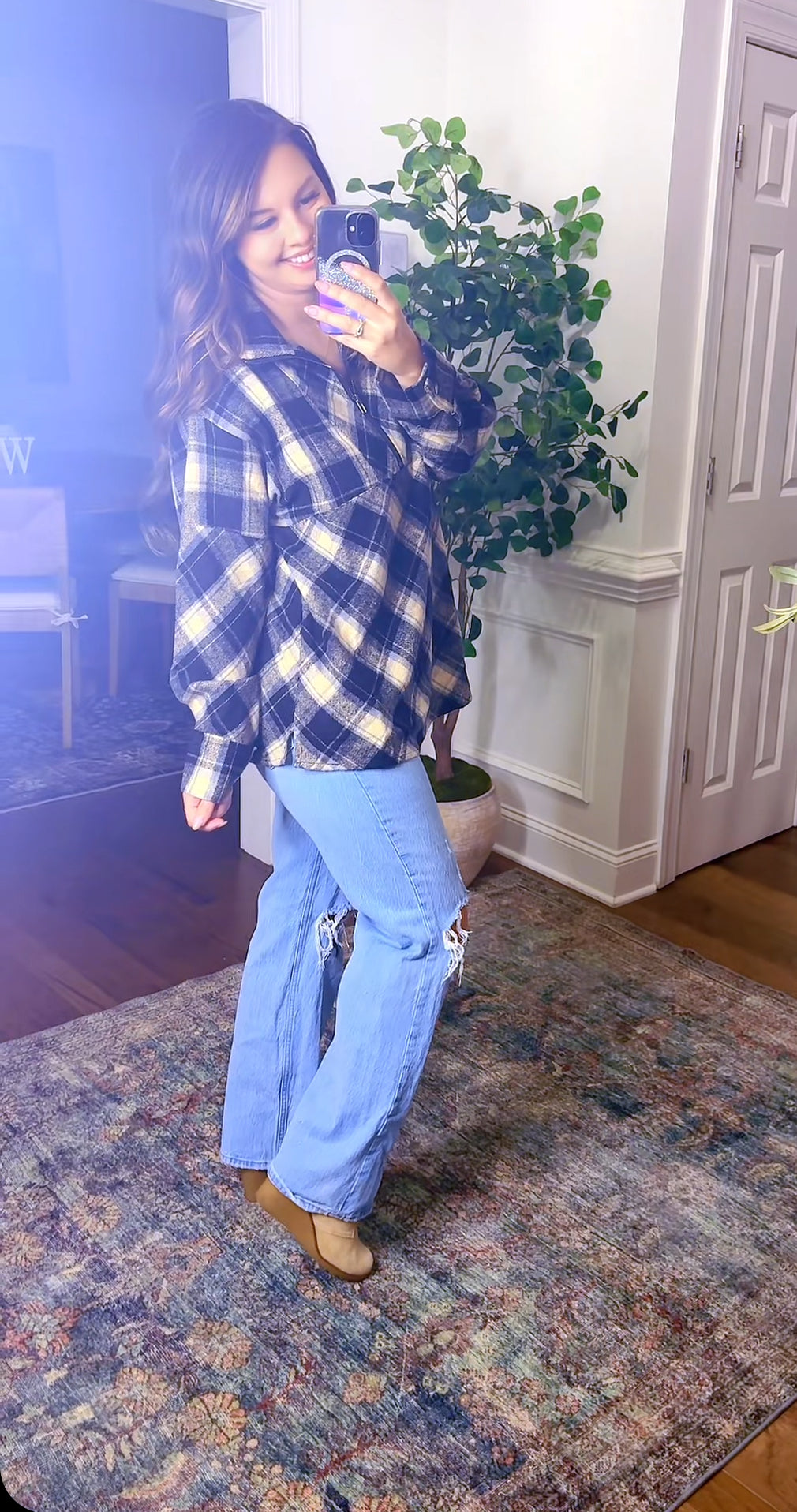 Plaid Darling Pullover