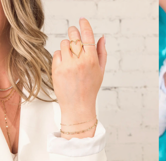 Lovie Gold Heart Ring (3 sizes)