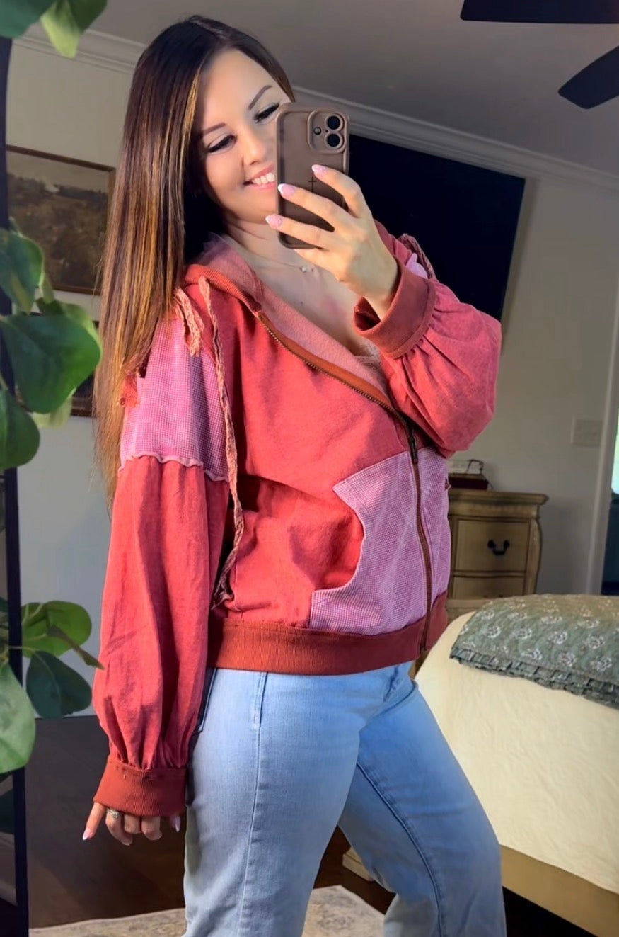 POL Washed Terry Knit Jacket (2 colors)