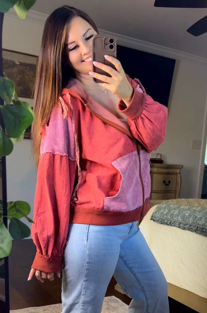 POL Washed Terry Knit Jacket (2 colors)