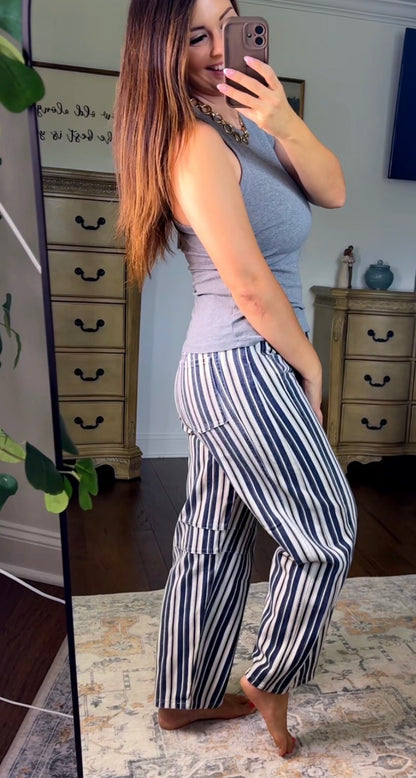 Coastal Barrel Stripe Pants Aaron & Amber