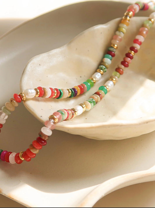 Boho Color Bead Necklace