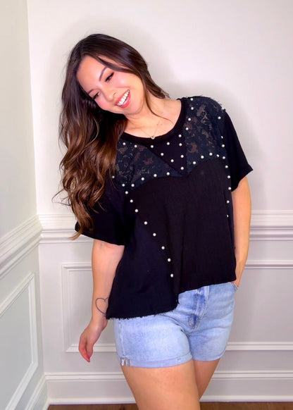 Pol Pearl Stud Accent Top (3 colors)