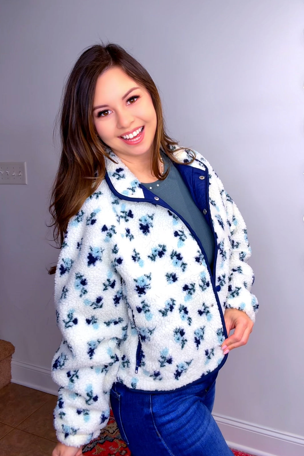 Petals in Blue Jacket