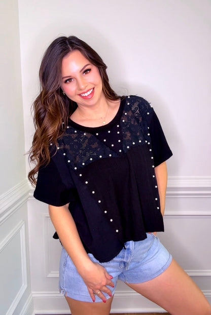 Pol Pearl Stud Accent Top (3 colors)