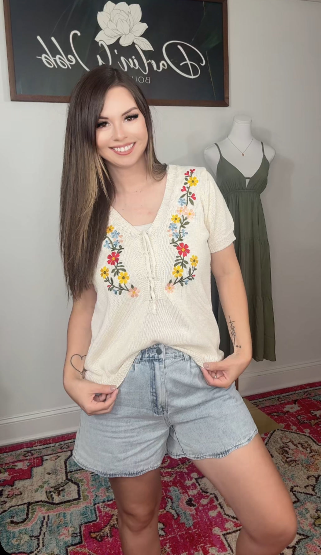 Subtle Floral Top