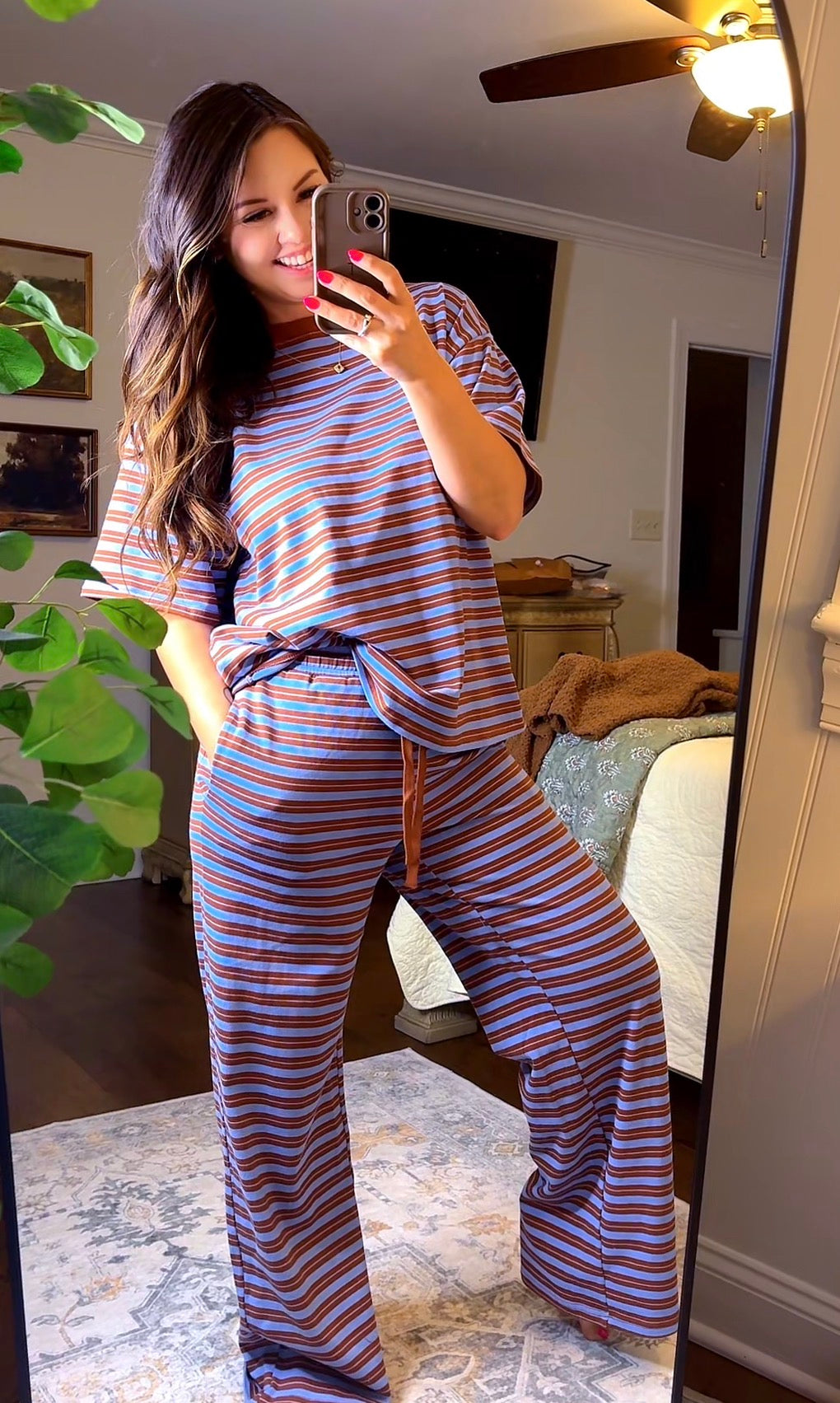 Things Between Brown and Blue Stripe Set
